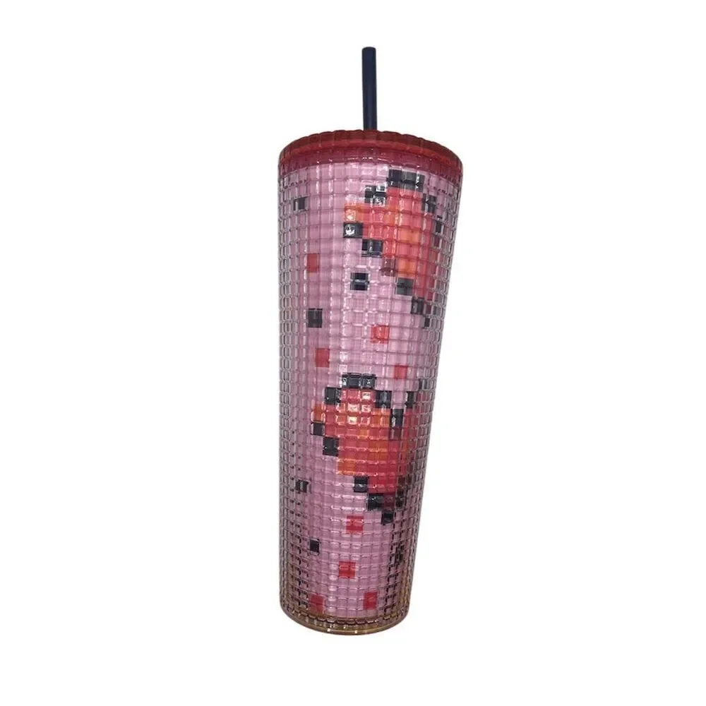 Starbucks Valentine's Day Pixel Hearts Tumbler Multicolor 2025 Edition
